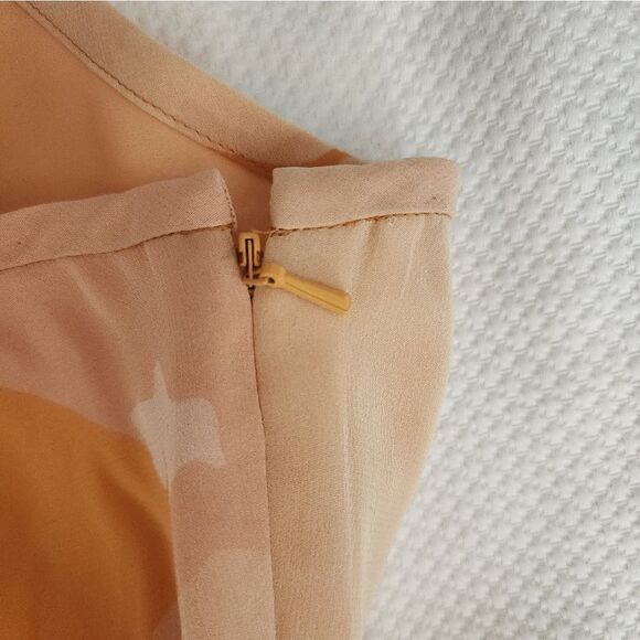 Ellen Tracy X Linda Allar silk skirt knee length lined side zip - Picture 6 of 8